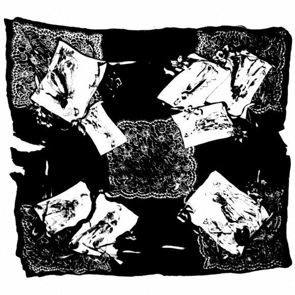 𝅺VTG 20s Antique ORANGE Ladies print scarf -- as is with flaws & torn - Picture 12 of 12